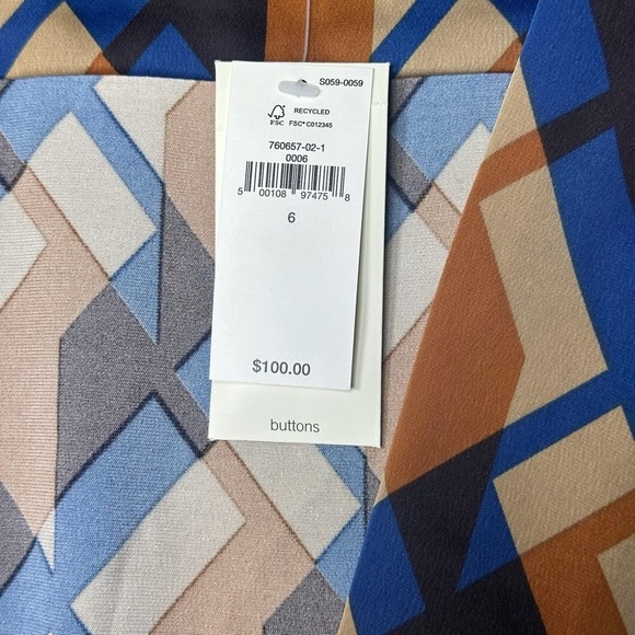 Banana Republic Long Sleeve Dress Satin Wrap Mini Dress Size 6 NWT - Picture 9 of 15